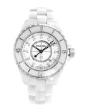 Chanel J12 Diamonds Ceramic White Dial White Steel Strap Watch for Women - J12 H1628 Authentic Buy Shop Now