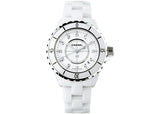 Chanel J12 Diamonds Ceramic White Dial White Steel Strap Watch for Women - J12 H1628 Authentic Buy Shop Now