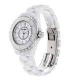 Chanel J12 Diamonds Quartz Ceramic White Dial White Steel Strap Watch for Women - J12 H2422 Authentic Buy Shop Now