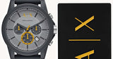 Armani Exchange Outerbanks Chronograph Grey Dial Grey Silicone Strap Watch For Men - AX7123 Authentic Buy Shop Now