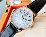 Citizen Watch Eco Drive Day & Date White Dial Black Leather Strap Watch For Men - AO9003-16A Authentic Buy Shop Now
