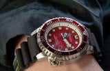 Citizen Eco Drive Promaster Marine Red Dial Black Rubber Strap Watch For Men - BN0159-15X Authentic Buy Shop Now