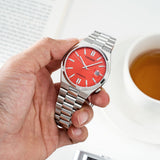 Citizen x Pantone Automatic Blazing Red Dial Silver Steel Strap Watch For Men - NJ0158-89W Authentic Buy Shop Now