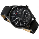 Tommy Hilfiger Austin Black Dial Black Leather Strap Watch for Men - 1791638 Authentic Buy Shop Now