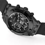 Guess Continental Chronograph Black Dial Black Mesh Strap Watch For Men - GW0582G3 Authentic Buy Shop Now