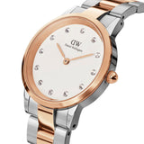 Daniel Wellington Iconic Link White Dial Two Tone Steel Strap Watch For Women - DW00100358 Authentic Buy Shop Now