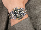Fossil Garrett Chronograph Green Dial Two Tone Steel Strap Watch for Men - FS5622 Authentic Buy Shop Now