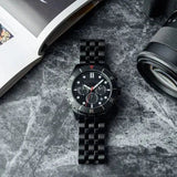 Michael Kors Cunningham Chronograph Black Dial Black Steel Strap Watch For Men - MK8965 Authentic Buy Shop Now