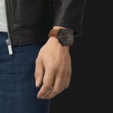 Tissot Chrono XL Quartz Black Dial Brown Leather Strap Watch For Men - T116.617.36.052.03 Authentic Buy Shop Now