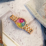 Guess Confetti Multifunction Multicolor Dial Rose Gold Steel Strap Watch For Women - GW0483L3 Authentic Buy Shop Now