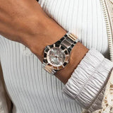 Guess Sunray Multifunction Crystals Silver Dial Two Tone Steel Strap Watch For Women - GW0616L3 Authentic Buy Shop Now