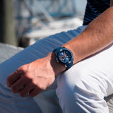 Guess Trade Blue Dial Blue Silicone Strap Watch for Men - W0967G2 Authentic Buy Shop Now