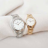 Daniel Wellington Iconic Link White Dial Rose Gold Steel Strap Watch for Women - DW00100213 Authentic Buy Shop Now