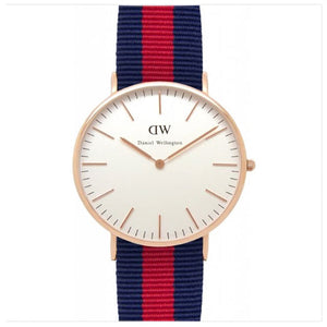 Daniel Wellington Classic Oxford White Dial Two Tone NATO Strap Watch For Men - DW00100001 Authentic Buy Shop Now