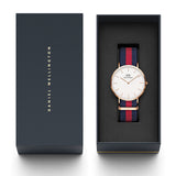 Daniel Wellington Classic Oxford White Dial Two Tone NATO Strap Watch For Men - DW00100001 Authentic Buy Shop Now