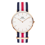 Daniel Wellington Classic Canterbury White Dial Two Tone Nylon Strap Watch For Men - DW00100002 Authentic Buy Shop Now