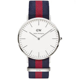 Daniel Wellington Classic Oxford White Dial Two Tone Nylon Strap Watch For Men - DW00100015 Authentic Buy Shop Now