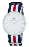 Daniel Wellington Classic Canterbury White Dial Two Tone Nylon Strap Watch For Men - DW00100016 Authentic Buy Shop Now