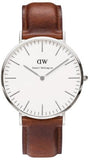 Daniel Wellington Classic St Mawes White Dial Brown Leather Strap Watch For Men - DW00100021 Authentic Buy Shop Now