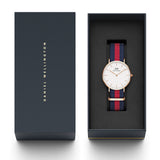 Daniel Wellington Classic Oxford White Dial Two Tone NATO Strap Watch For Women - DW00100029 Authentic Buy Shop Now