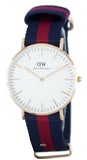 Daniel Wellington Classic Oxford White Dial Two Tone NATO Strap Watch For Women - DW00100029 Authentic Buy Shop Now