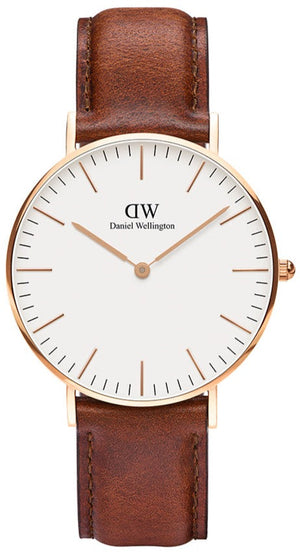 Daniel Wellington Classic St. Mawes White Dial Brown Leather Strap Watch for Men - DW00100035 Authentic Buy Shop Now