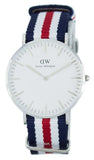 Daniel Wellington Classic Canterbury White Dial Two Tone NATO Strap Watch For Women - DW00100051 Authentic Buy Shop Now