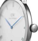 Daniel Wellington Dapper Bristol White Dial Brown Leather Strap Watch For Women - DW00100098 Authentic Buy Shop Now