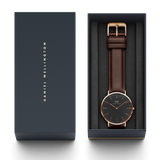 Daniel Wellington Classic St Mawes Black Dial Brown Leather Strap Watch For Men - DW00100124 Authentic Buy Shop Now