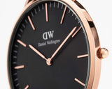 Daniel Wellington Classic Cornwall Black Dial Black Nylon Strap Watch For Women - DW00100148 Authentic Buy Shop Now