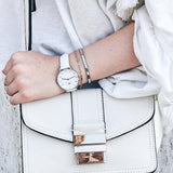 Daniel Wellington Petite Bondi White Dial White Leather Strap Watch For Women - DW00100190 Authentic Buy Shop Now