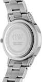 Daniel Wellington Iconic Link Black Dial Silver Steel Strap Watch for Women - DW00100204 Authentic Buy Shop Now