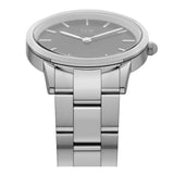 Daniel Wellington Iconic Link Black Dial Silver Steel Strap Watch For Women - DW00100206 Authentic Buy Shop Now