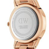 Daniel Wellington Iconic Link Analog Black Dial Rose Gold Steel Strap Watch For Women - DW00100214 Authentic Buy Shop Now