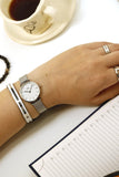 Daniel Wellington Petite Sterling White Dial Silver Mesh Bracelet Watch For Women - DW00100220 Authentic Buy Shop Now