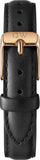 Daniel Wellington Classic Petite Sheffield White Dial Black Leather Strap Watch For Women - DW00100230 Authentic Buy Shop Now