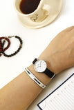 Daniel Wellington Classic Petite Cornwall White Dial Black Nylon Strap Watch For Women - DW00100252 Authentic Buy Shop Now