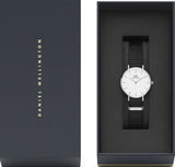 Daniel Wellington Classic Petite Cornwall White Dial Black Nylon Strap Watch For Women - DW00100252 Authentic Buy Shop Now