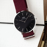 Daniel Wellington Classic Roselyn Black Dial Red NATO Strap Dial Watch For Women - DW00100270 Authentic Buy Shop Now