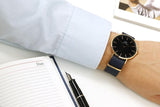 Daniel Wellington Classic Bayswater Black Dial Black NATO Strap Watch For Men - DW00100277 Authentic Buy Shop Now