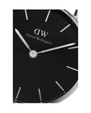Daniel Wellington Petite Sterling Black Dial Silver Mesh Bracelet Watch For Women - DW00100304 Authentic Buy Shop Now