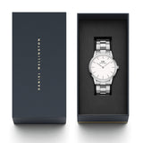 Daniel Wellington Iconic White Dial Silver Steel Strap Watch For Men - DW00100341 Authentic Buy Shop Now