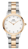 Daniel Wellington Iconic Link White Dial Two Tone Steel Strap Watch For Women - DW00100358 Authentic Buy Shop Now