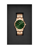 Daniel Wellington Iconic Link Emerald Green Dial Rose Gold Steel Strap Watch For Women - DW00100419 Authentic Buy Shop Now