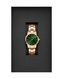 Daniel Wellington Iconic Link Emerald Green Dial Rose Gold Steel Strap Watch For Women - DW00100421 Authentic Buy Shop Now