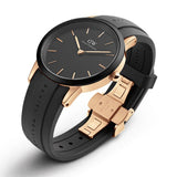 Daniel Wellington Iconic Motion Black Dial Rubber Strap Watch For Women - DW00100426 Authentic Buy Shop Now