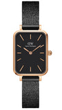 Daniel Wellington Quadro Ashfield Black Dial Black Mesh Strap Watch For Women - DW00100433 Authentic Buy Shop Now