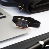 Daniel Wellington Quadro Ashfield Black Dial Black Mesh Strap Watch For Women - DW00100433 Authentic Buy Shop Now