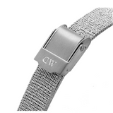 Daniel Wellington Quadro Sterling White Dial Silver Mesh Strap Watch For Women - DW00100438 Authentic Buy Shop Now