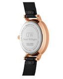 Daniel Wellington Classic Petite Pressed Ashfield Black Dial Black Mesh Bracelet Watch For Women - DW00100441 Authentic Buy Shop Now